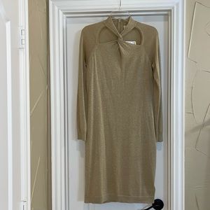 Michael Kors Metallic Sheath Dress Stretchy
